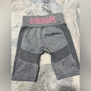 Gymshark Gray Athletic Shorts with Pink Logo